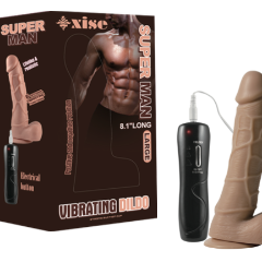 Super Man Vibrating Cock -L, 6 Intelligent Vibration Rhythms